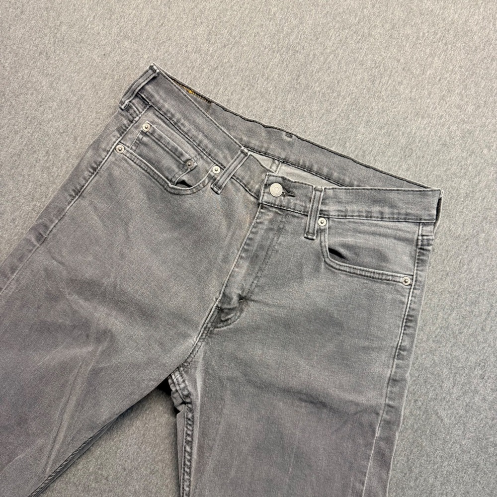 Levis 513 Slim Straight Grey Denim Jeans Mens 32x32